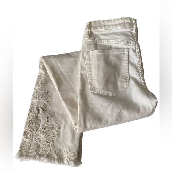 NWT Free People engraved detailed floral jeans size 24 - Picture 3 of 13